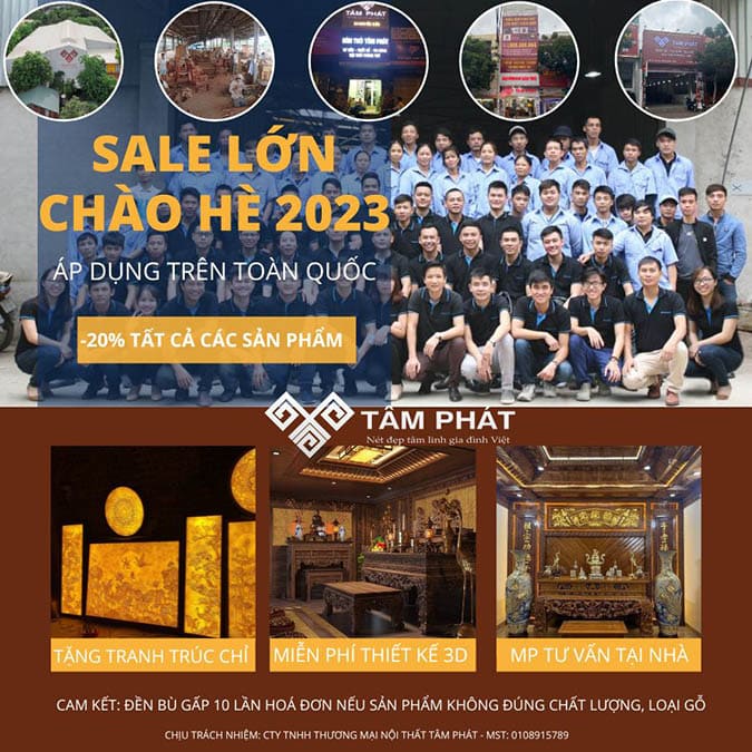 Khuyến Mãi Lớn Các Sản Phẩm Bàn Thờ Tâm Phát Dịp Chào Hè 2023