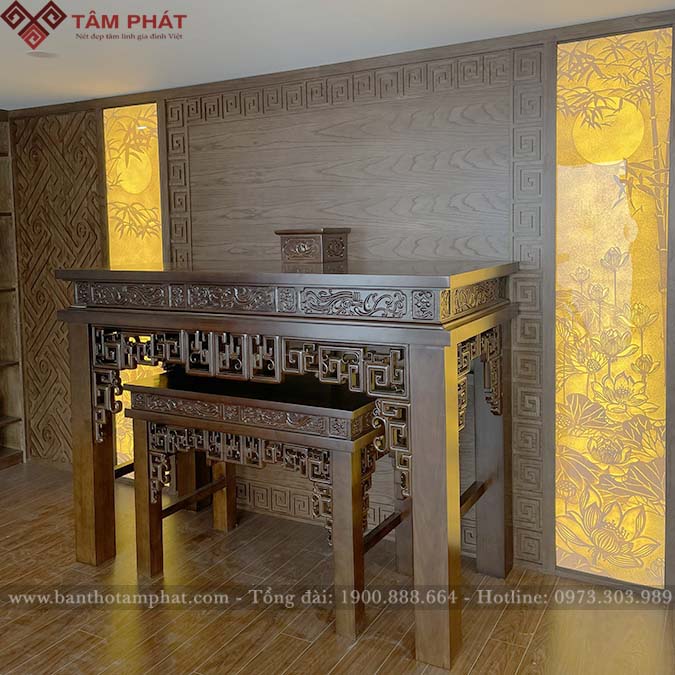 Mẫu phòng thờ đẹp cổ điển BT-1255 Tâm Phát