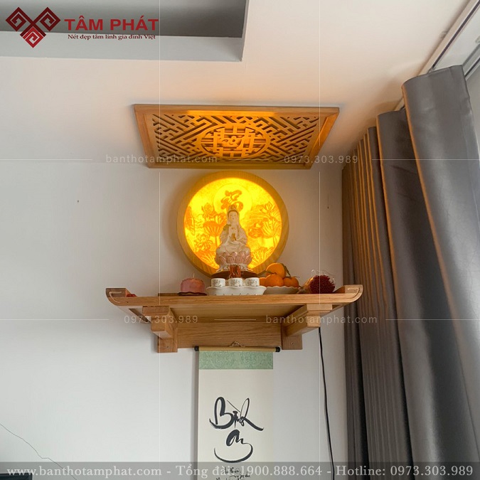 Bàn thờ treo chung cư đơn giản TT2083