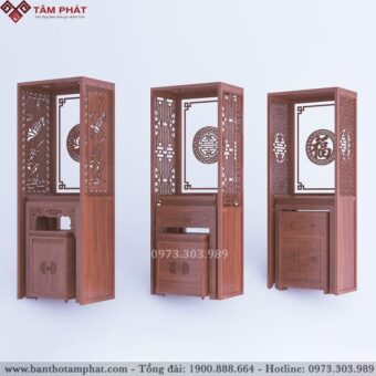Bàn thờ chung cư có vách ngăn BT-1272
