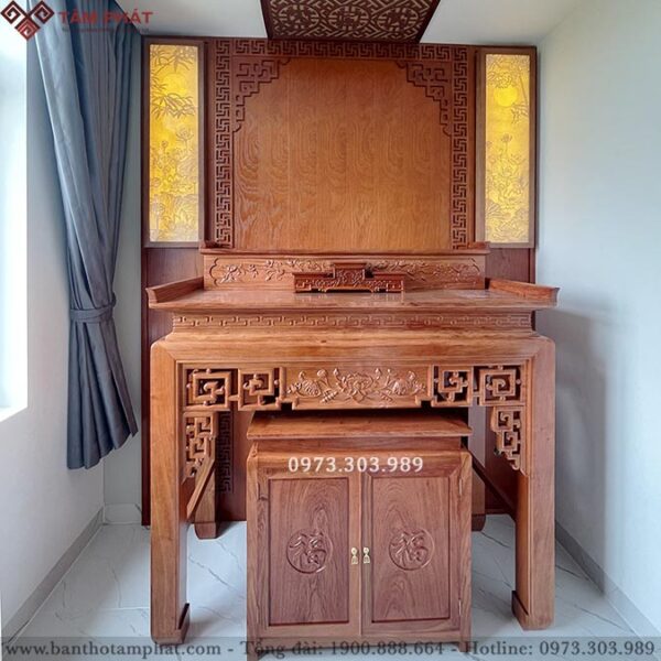 Phòng thờ gỗ Hương 2 tầng BT-1275