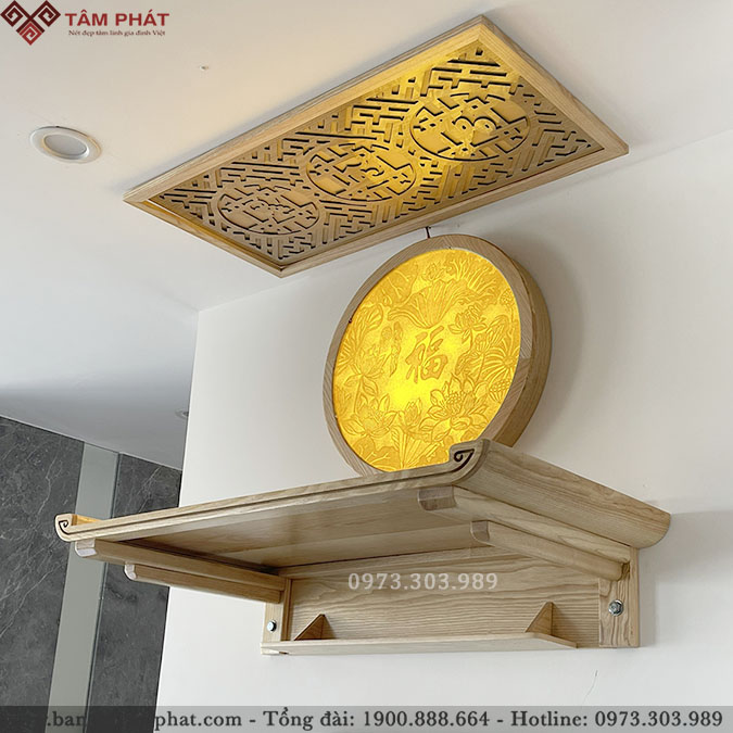Bàn thờ treo chung cư đơn giản TT2083