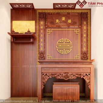 Thiết kế phòng thờ gia tiên và thờ Phật BT-1271