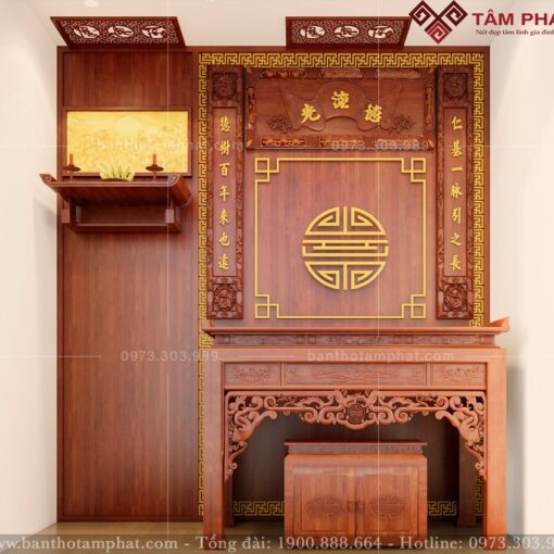 Thiết kế phòng thờ gia tiên và thờ Phật BT-1271