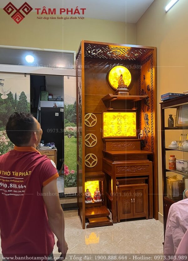 Thiết kế không gian thờ nhỏ ấm cúng BT-1283
