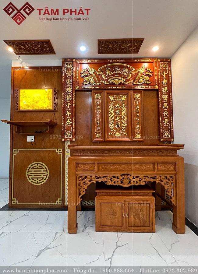 Phòng thờ được Tâm Phát thi công cho khách hàng