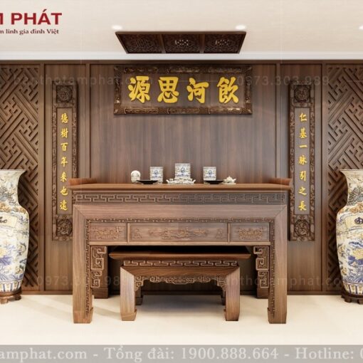 Thiết kế phòng thờ gia tiên đẹp BT-1501