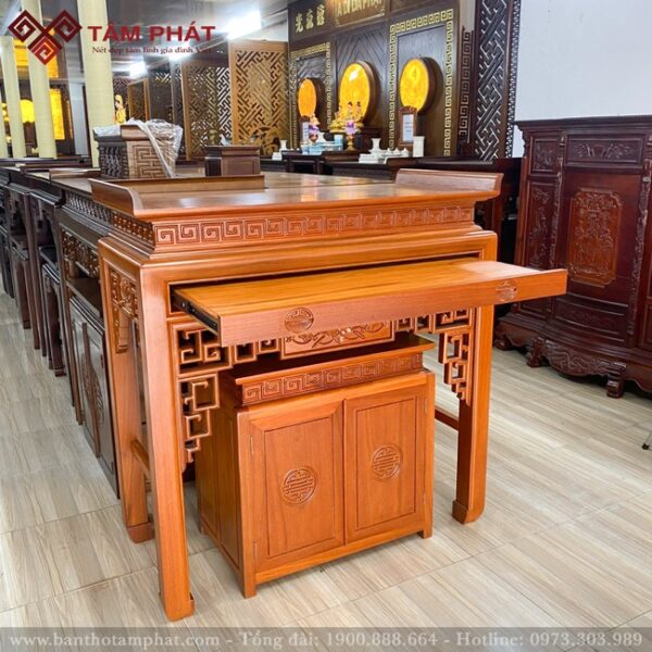 Bàn thờ gỗ gõ có ngăn kéo