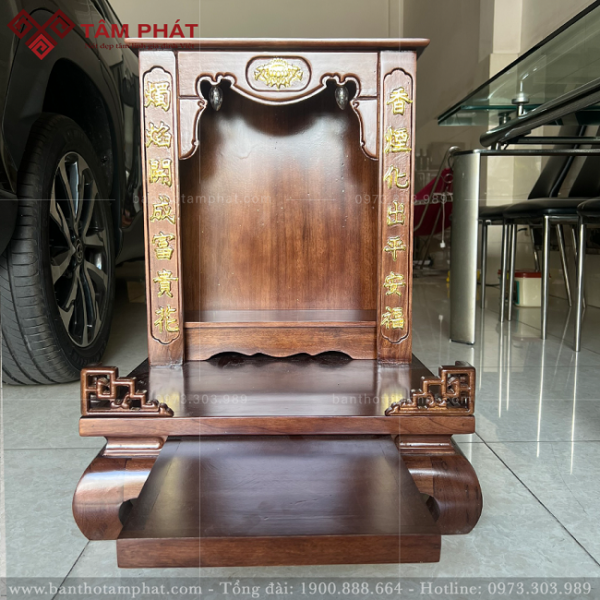 Bàn thờ Thần Tài BTT-3305 làm bằng gỗ Gụ