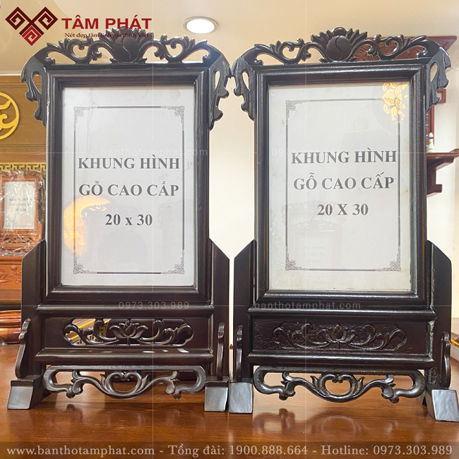 Khung ảnh thờ gỗ Hương cao cấp KA-0015