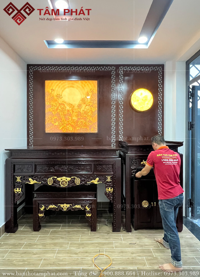 Mẫu bàn thờ cao cấp được nhiều khách hàng lựa chọn