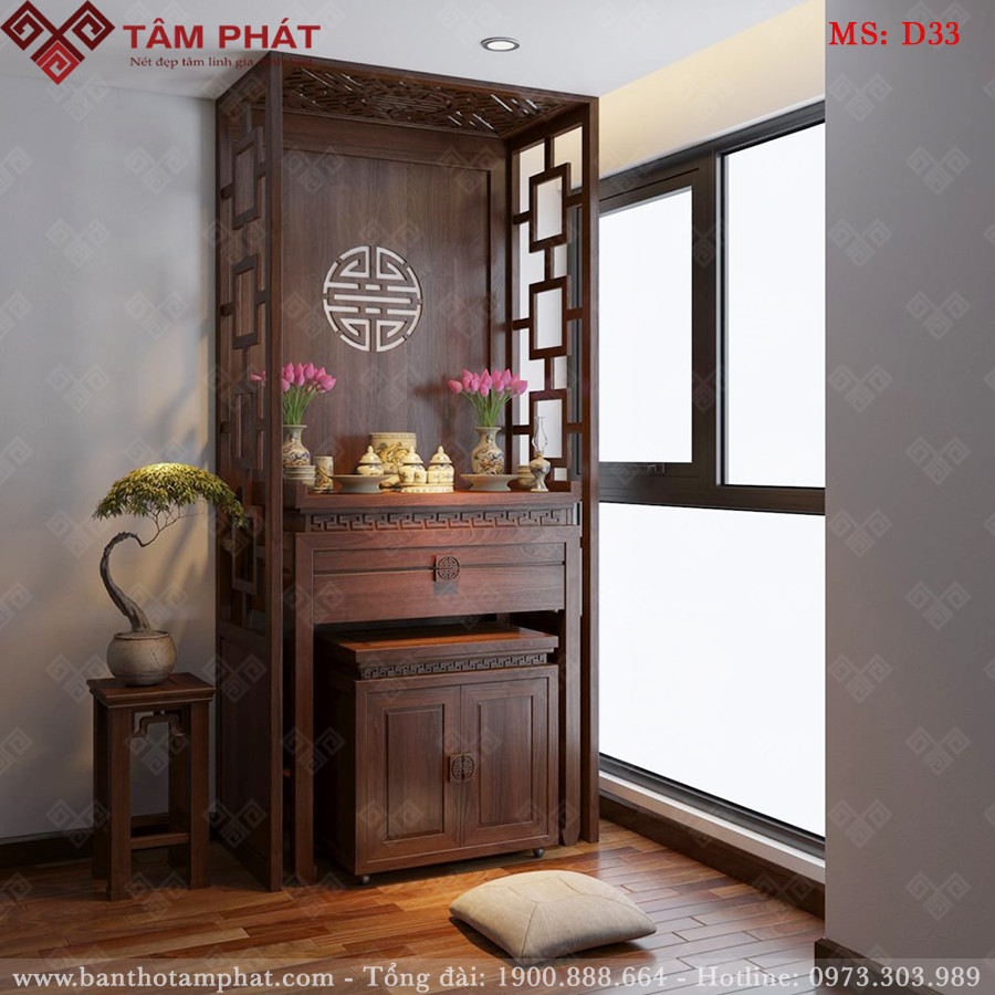 Bàn thờ đứng chung cư mang lại sự tiện lợi khi sử dụng
