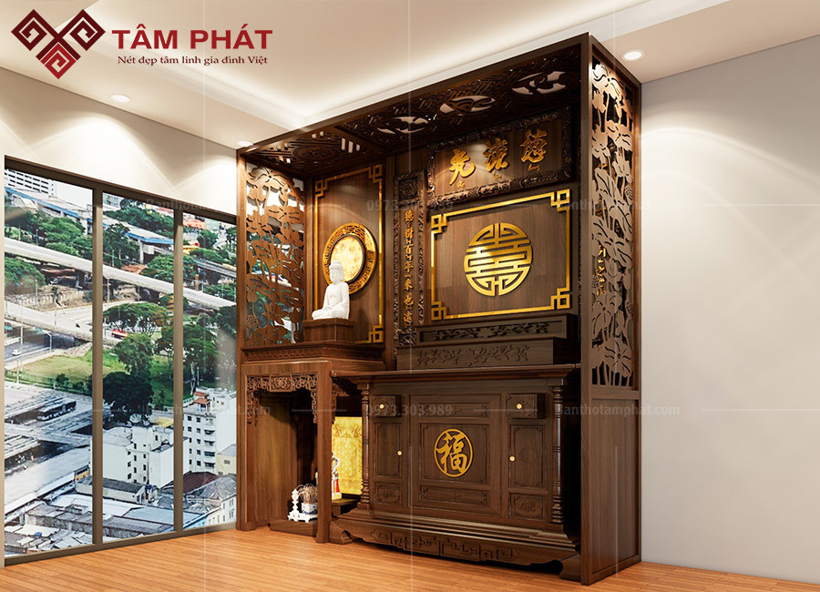 Bản thiết kế 2 bàn thờ sau của phòng thờ