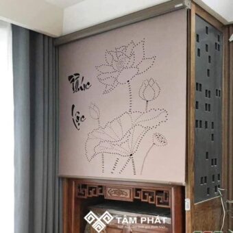 Rèm che bàn thờ chung cư REM-004
