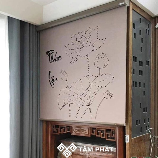 Rèm che bàn thờ chung cư REM-004