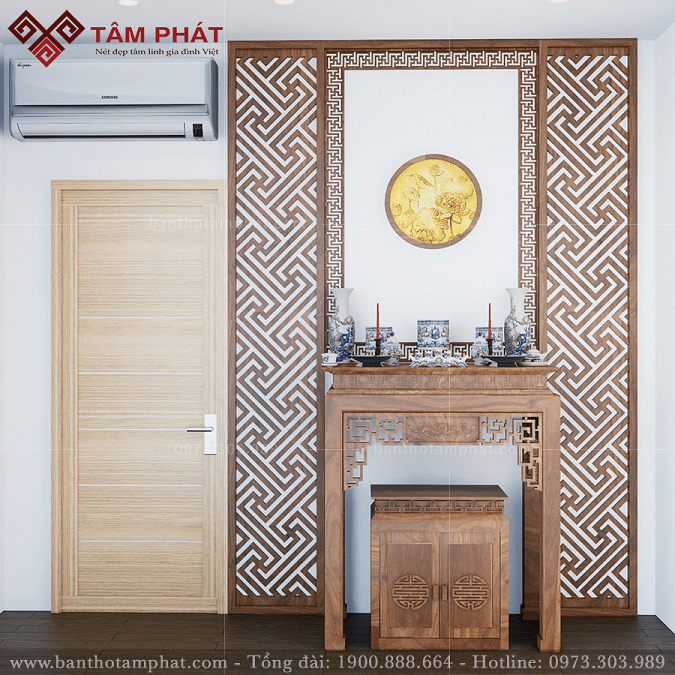 phòng thờ kết hợp phòng làm việc