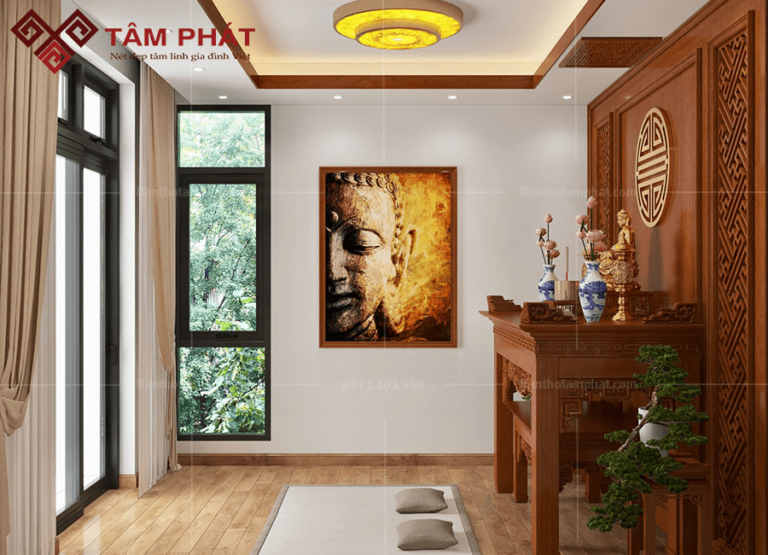 Cửa sổ phòng thờ thường đặt dọc theo hướng bàn thờ