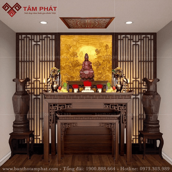 phòng thờ 3 gian
