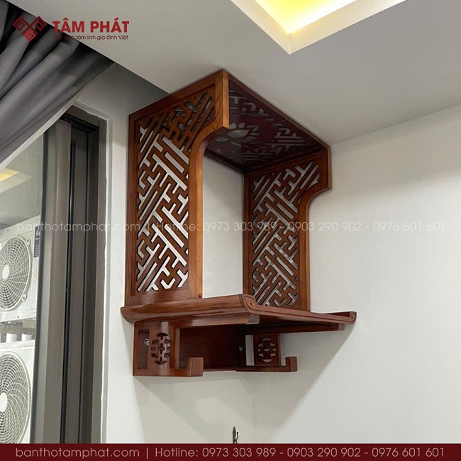 Vách ngăn bàn thờ treo Tâm Phát làm từ đa dạng chất liệu Vách ngăn bàn thờ treo Tâm Phát làm từ đa dạng chất liệu