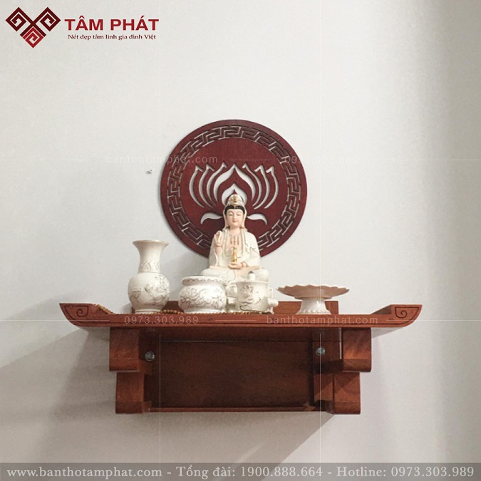 Bàn thờ treo gỗ Hương đá kích thước nhỏ
