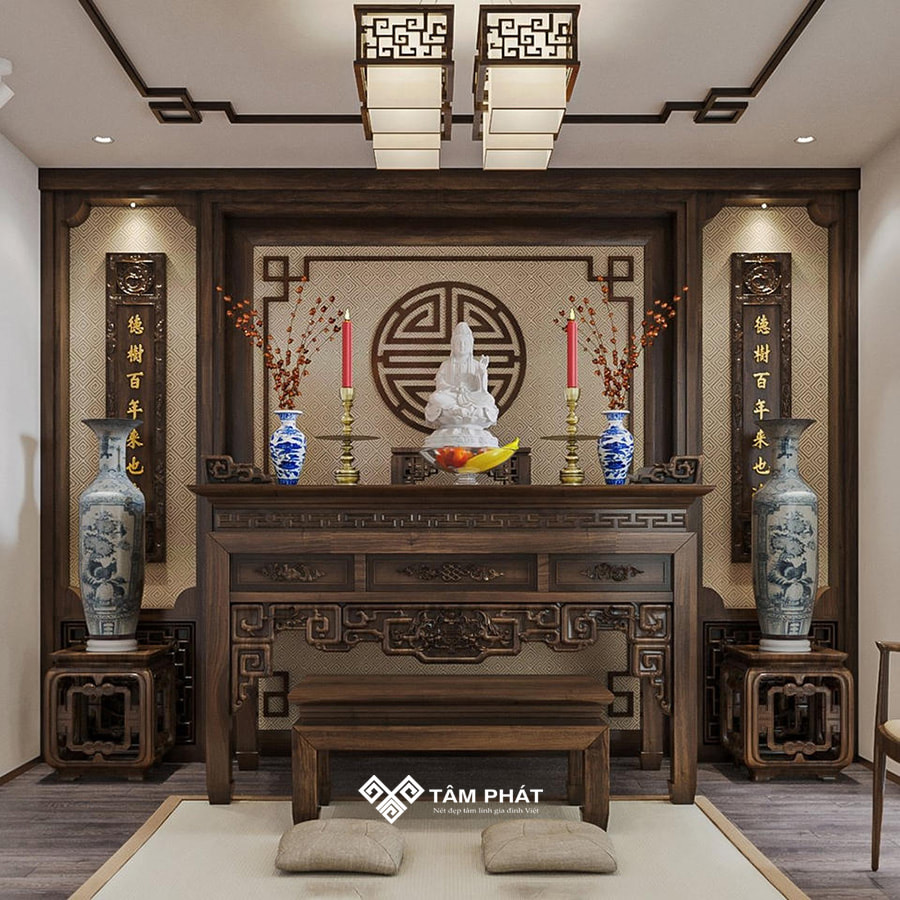 Mẫu phòng thờ phong cách tân cổ điển