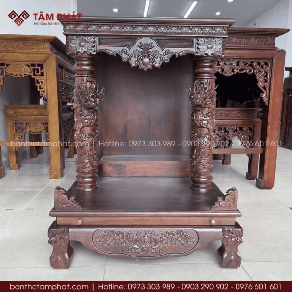 Bàn thờ Thần Tài gỗ ÓC Chó cao cấp BTT-3034