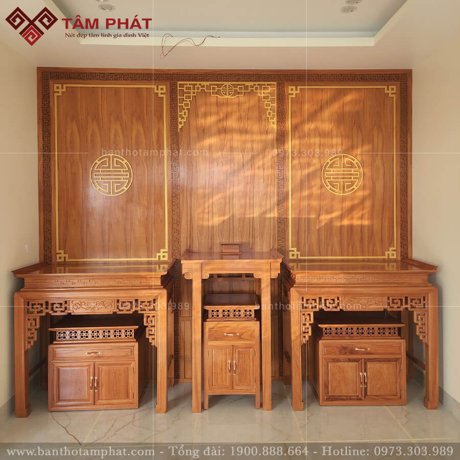 Không gian phòng thờ BT-1254 sang trọng hiện đại.