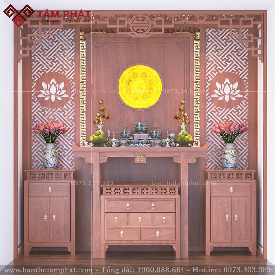 Trang trí phòng thờ đẹp mẫu BT-1254.