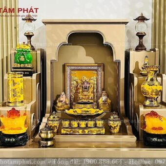 Bàn thờ Thần Tài Ông Địa thiết kế hiện đại mẫu BTT-3374