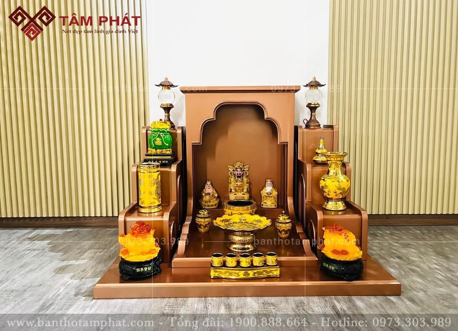 Bàn thờ chuẩn kích thước phong thủy, đem đến may mắn, tài lộc cho gia chủ.
