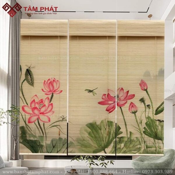 Thiết kế họa tiết hoa sen in nghệ thuật đẹp.