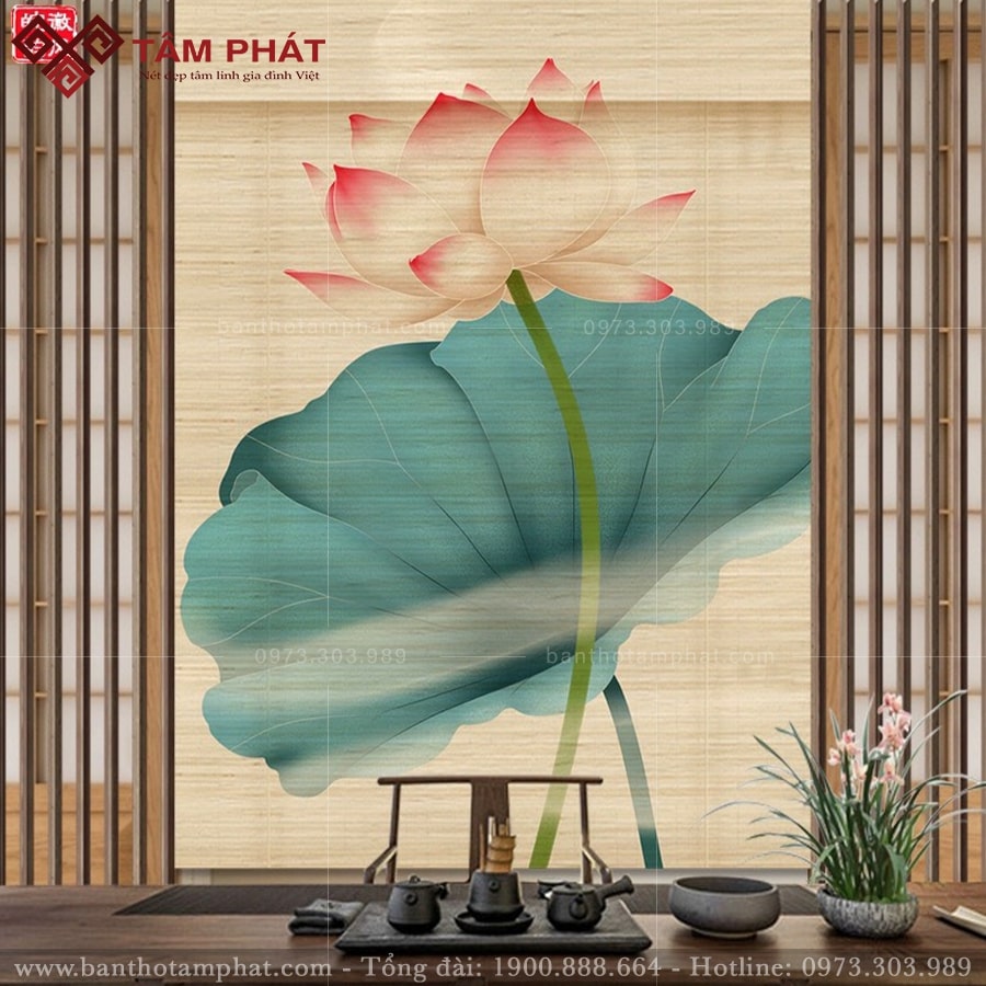 Chất liệu rèm từ tre trúc tạo không gian gần gũi, ấm cúng.