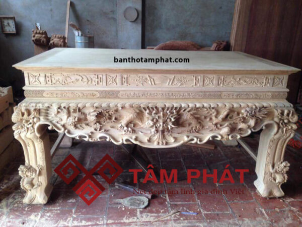 Sập thờ gỗ Gụ đục hoa Mai chữ Phúc mẫu ST-1566