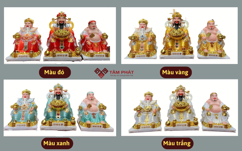 Tượng Thần Tài Ông Địa Tâm Phát với đầy đủ màu sắc Tượng Thần Tài Ông Địa Tâm Phát với đầy đủ màu sắc