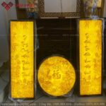 Tranh trúc chỉ họa tiết vân nổi đa dạng mẫu câu đối ý nghĩa.