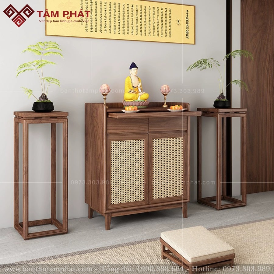 Tủ thờ đẹp phù hợp cho mọi không gian thờ tân cổ đến hiện đại.