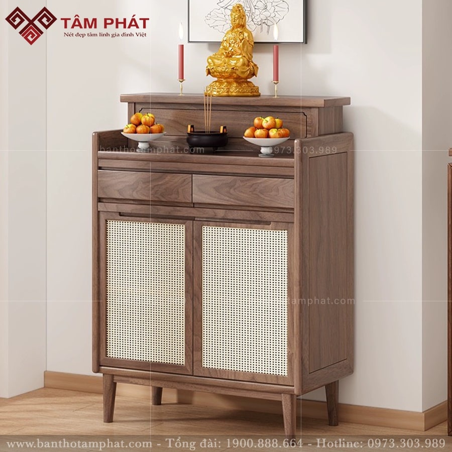 Thiết kế hoàn hảo đến từng chi tiết tủ thờ.