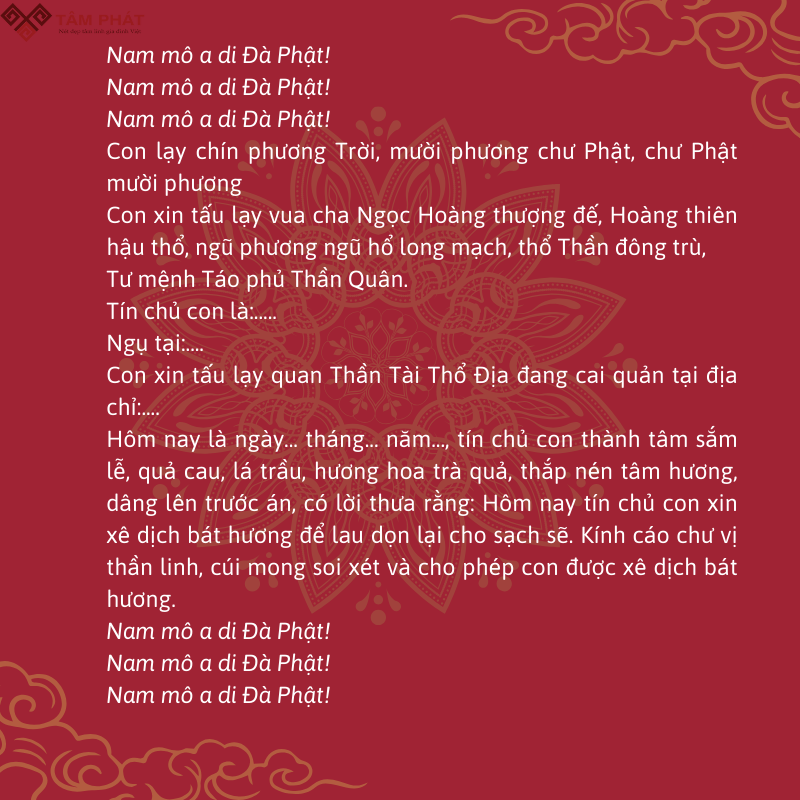 Bài văn khấn xin di chuyển bát hương 