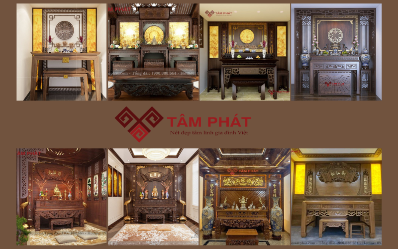 Phòng thờ đẹp cổ điển