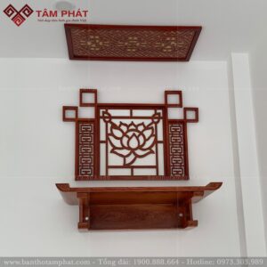 bàn thờ treo tường gỗ hương
