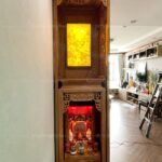 Thiết kế hướng phong thủy không dựa tường.