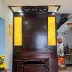Không gian thờ đẹp với vách ốp sang trọng.