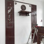 Vách hậu trang trí đơn giản, hiện đại.