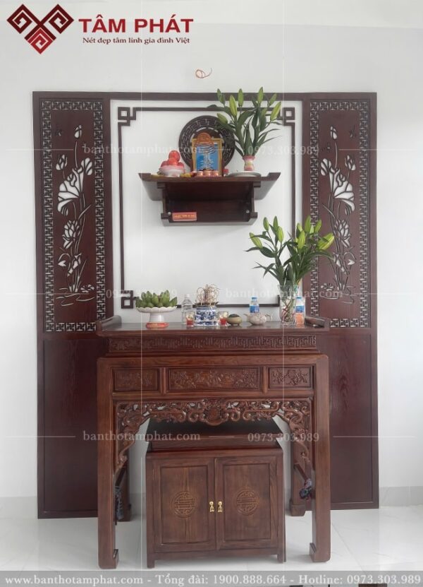 Mẫu phòng thờ hiện đại bố trí tiết kiệm không gian BT-1579