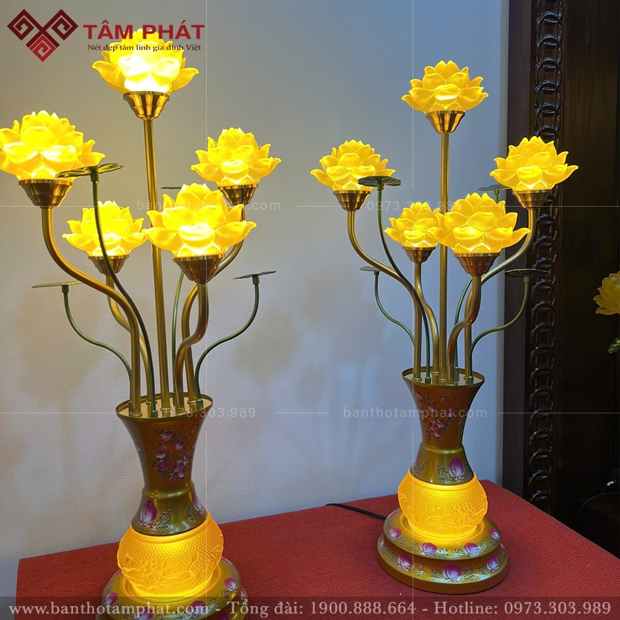 Ứng dụng chiếu sáng, tăng giá trị thẩm mỹ không gian thờ lên cao. 