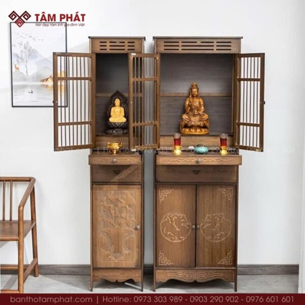 Chất liệu gỗ tự nhiên chắc chắn, có độ bền cao.