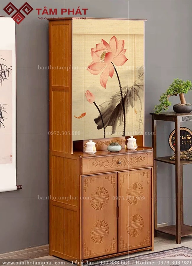 Tủ thờ Phật nhỏ gọn đơn giản mẫu BT-1591