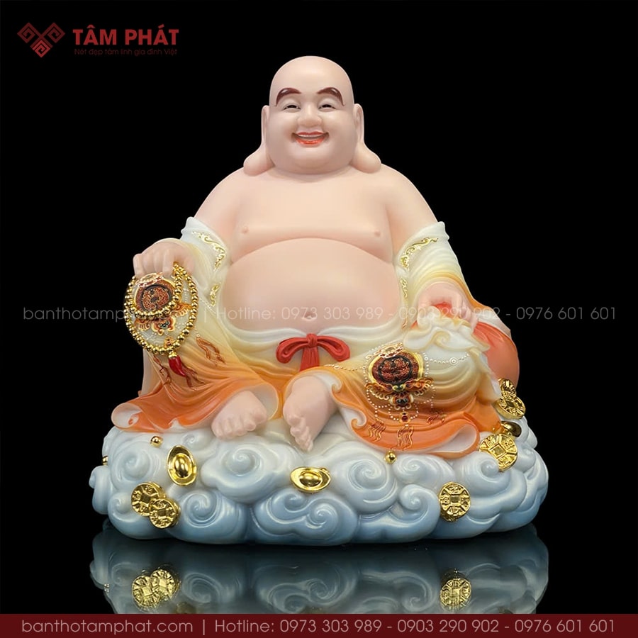Tượng Phật Di Lặc Cổ Văn Sơn Phú Quý Bằng Bột Đá Mẫu DL-7941