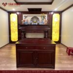 Cặp tranh trúc chỉ dọc TC-6714 tạo nên nét đẹp riêng cho không gian thờ gia đình.