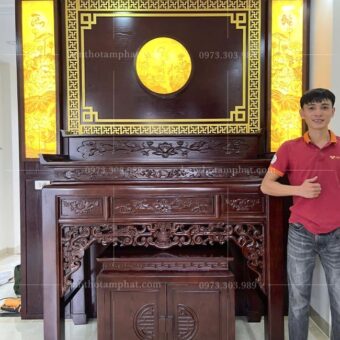Án gian thờ đơn giản mẫu BT-1612